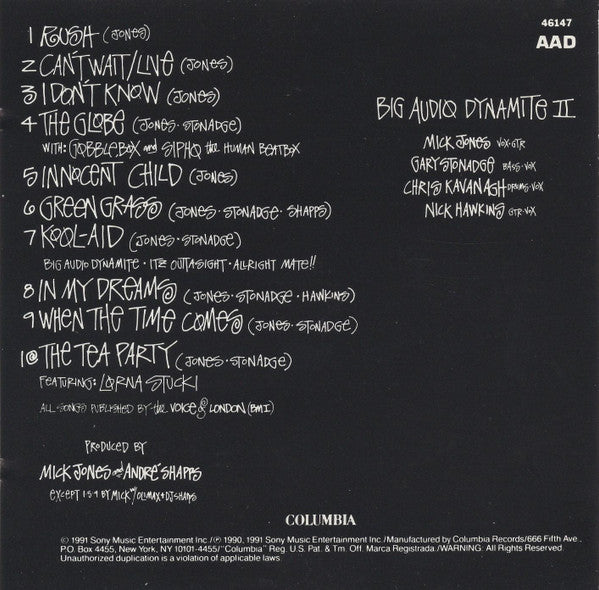 Big Audio Dynamite II : The Globe (CD, Album)