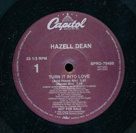 Hazell Dean : Turn It Into Love (12", Promo)