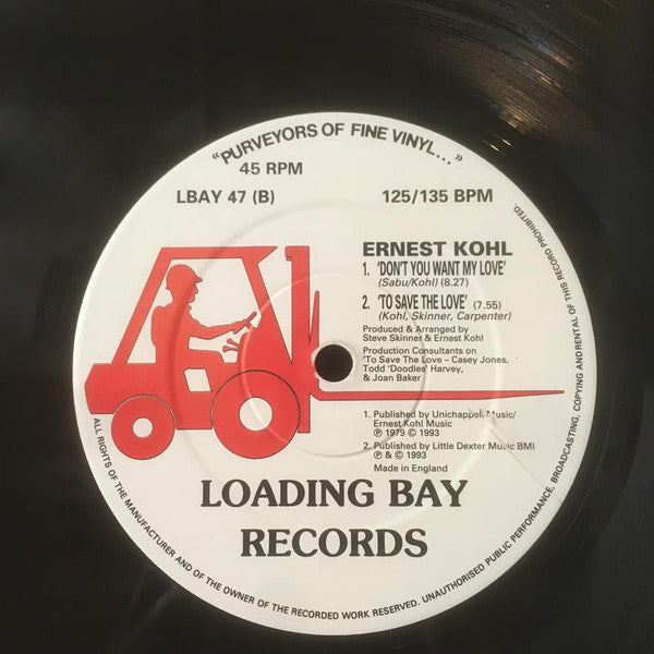 Ernest Kohl : Save The Best For Last (12")