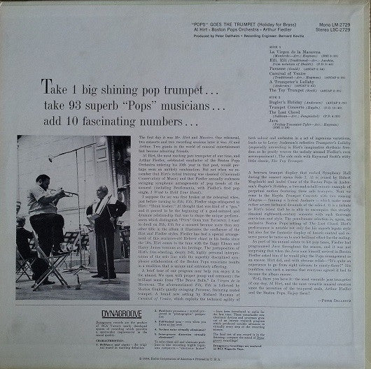 Al Hirt / The Boston Pops Orchestra / Arthur Fiedler : "Pops" Goes The Trumpet (Holiday For Brass) (LP, Roc)