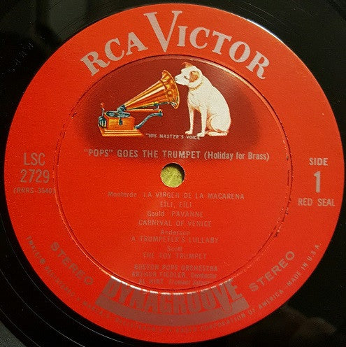 Al Hirt / The Boston Pops Orchestra / Arthur Fiedler : "Pops" Goes The Trumpet (Holiday For Brass) (LP, Roc)