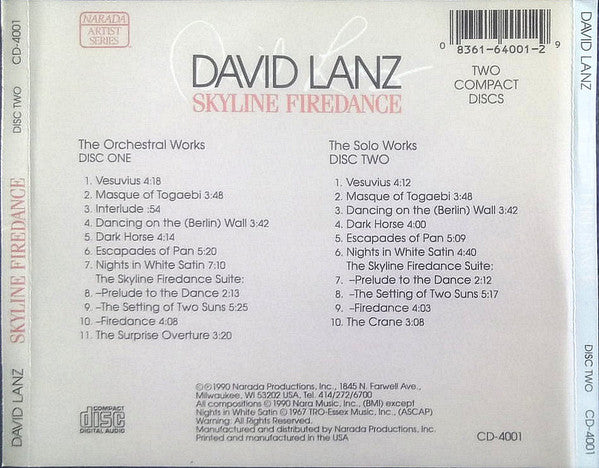 David Lanz : Skyline Firedance (2xCD, Album)