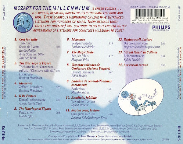 Various : Mozart For The Millennium: Uplifting Meditations For The New Century (CD, Comp, Club)