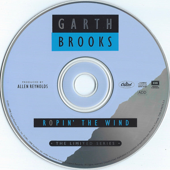 Garth Brooks : Ropin' The Wind  (CD, Album, RE)