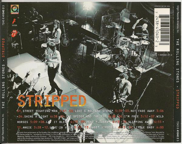 The Rolling Stones : Stripped (CD, Album, Enh)