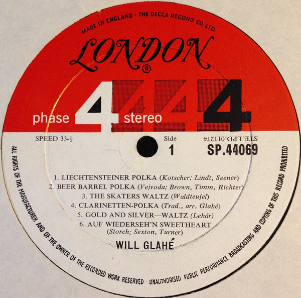 Will Glahé Und Sein Orchester : The New Beer Barrel Polka (LP, Album)