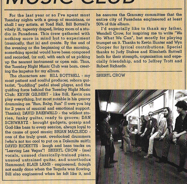 Sheryl Crow : Tuesday Night Music Club (CD, Album, Club)