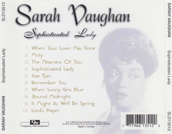 Sarah Vaughan : Sophisticated Lady (CD, Comp)