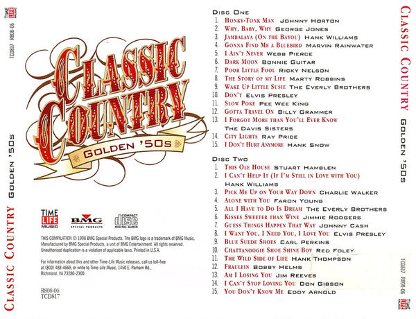 Various : Classic Country Golden '50s (2xCD, Comp)