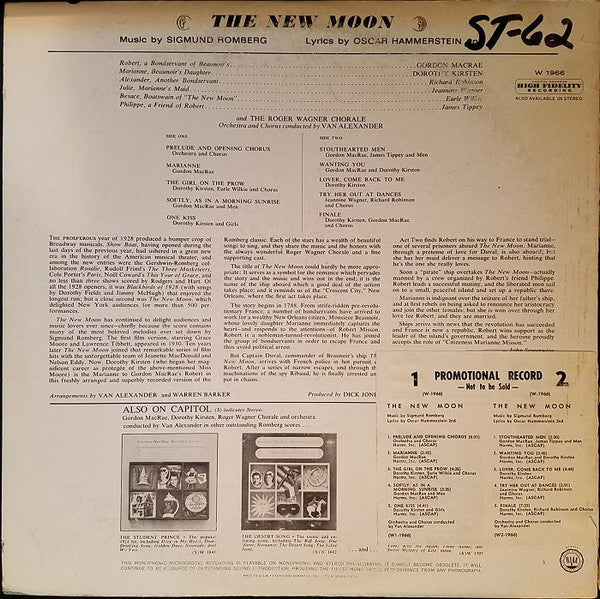 Gordon MacRae, Dorothy Kirsten, The Roger Wagner Chorale : The New Moon (LP, Album, Mono)