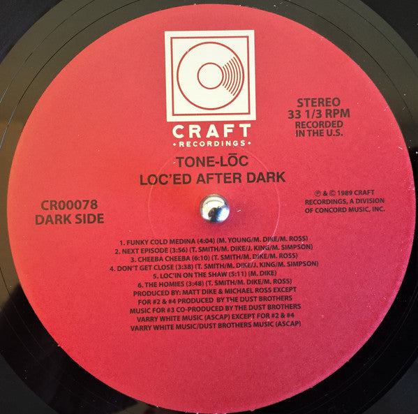 Tone Loc : Loc'ed After Dark (LP, Album, RE)