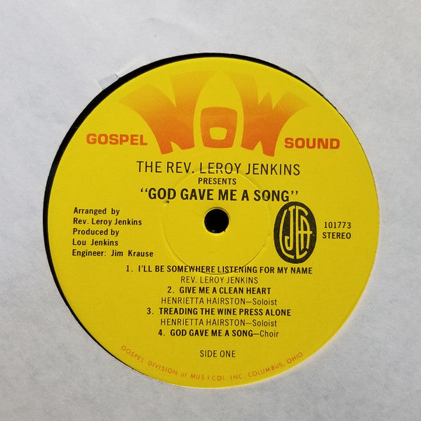 Rev. Leroy Jenkins : The Rev. Leroy Jenkins Presents: God Gave Me A Song (LP, Album)
