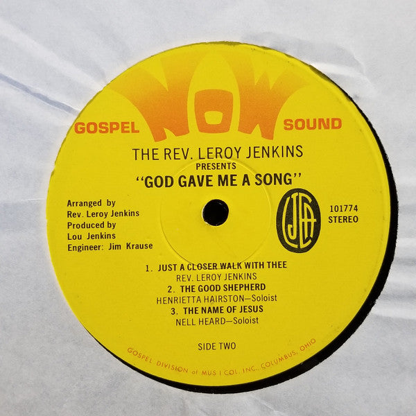 Rev. Leroy Jenkins : The Rev. Leroy Jenkins Presents: God Gave Me A Song (LP, Album)