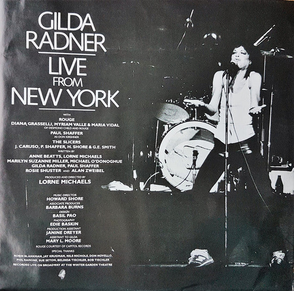 Gilda Radner : Live From New York (LP, Album, Los)