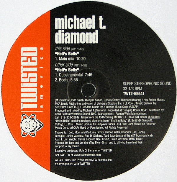 Michael T. Diamond : Hells Bells (12")