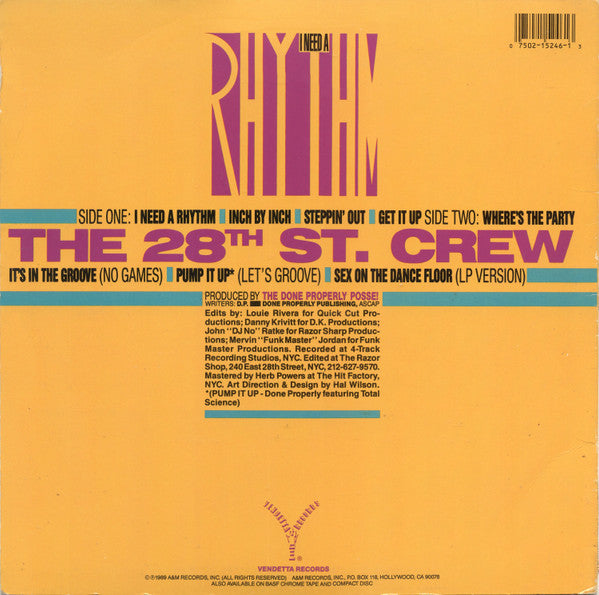 The 28th Street Crew : I Need A Rhythm (LP, Album)