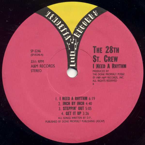 The 28th Street Crew : I Need A Rhythm (LP, Album)