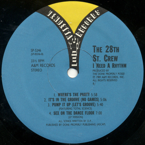 The 28th Street Crew : I Need A Rhythm (LP, Album)
