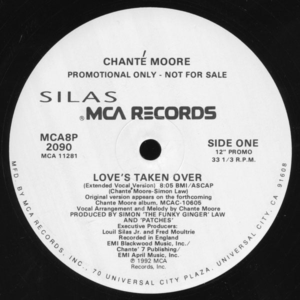 Chanté Moore : Love's Taken Over (12", Promo)