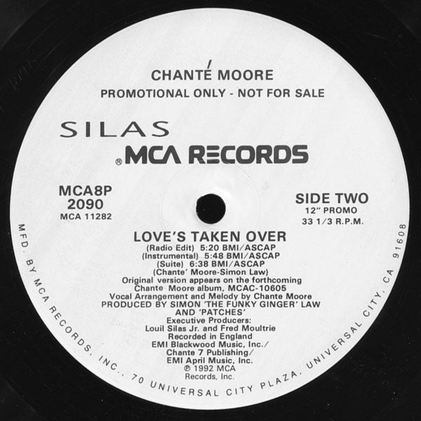 Chanté Moore : Love's Taken Over (12", Promo)