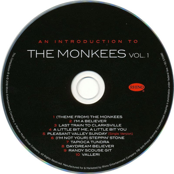 The Monkees : An Introduction To The Monkees Vol. 1 (CD, Comp)