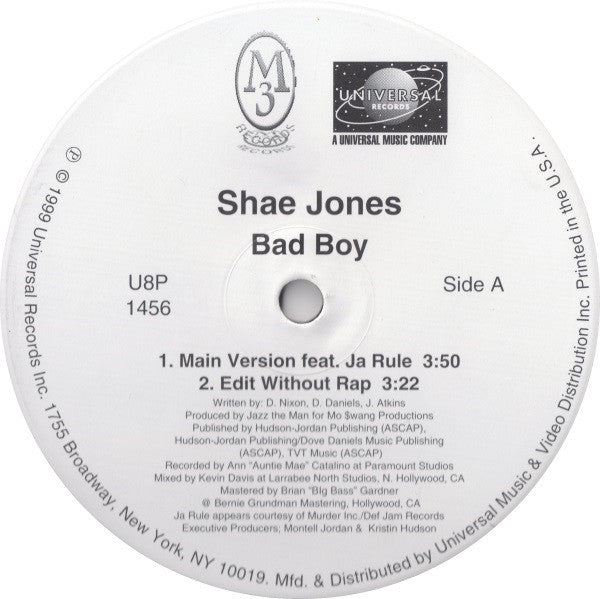 Shae Jones : Bad Boy (12")