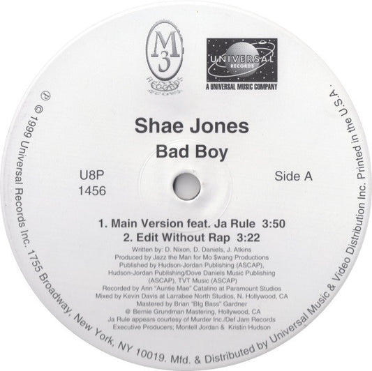 Shae Jones : Bad Boy (12")
