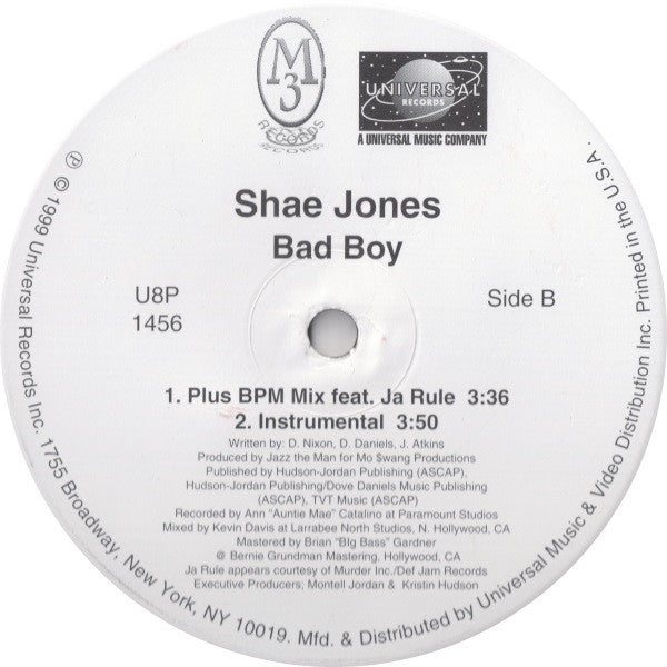 Shae Jones : Bad Boy (12")