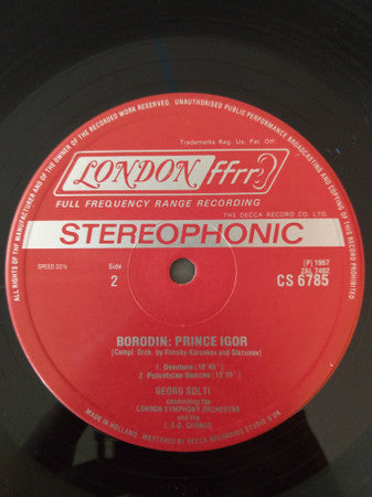 Georg Solti, Mikhail Ivanovich Glinka / Modest Mussorgsky / Alexander Borodin, The London Symphony Orchestra And London Symphony Chorus : Russlan And Ludmilla / Night On Bald Mountain / Khovantchina Prelude / Prince Igor - Overture And Polovtsian Dances (LP, RE)