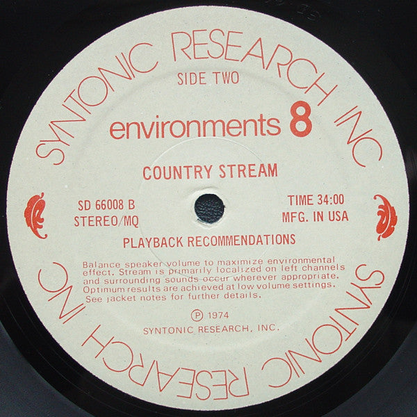 No Artist : Environments (Totally New Concepts In Sound - Disc 8) (LP, Quad, Gat)