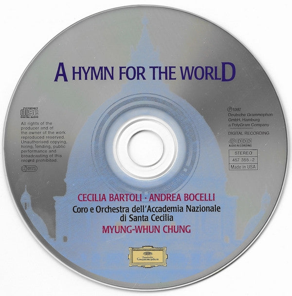 Cecilia Bartoli • Andrea Bocelli • Myung-Whun Chung : A Hymn For The World (CD, 4D )