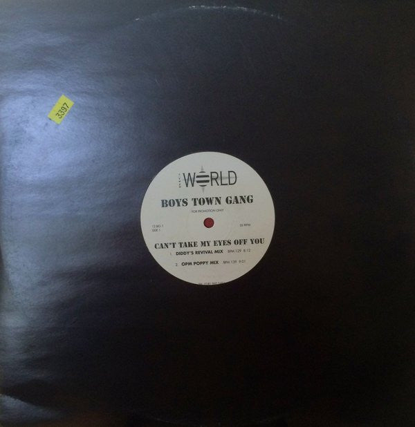 Boys Town Gang : Can't Take My Eyes Off You (12", Promo)