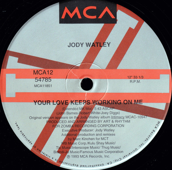 Jody Watley : Your Love Keeps Working On Me (12", Single)