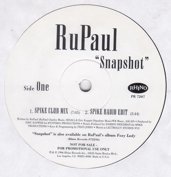 RuPaul : Snapshot (12", Promo)