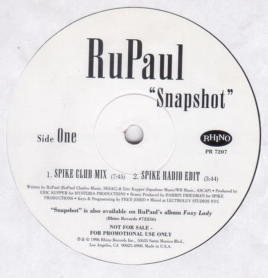 RuPaul : Snapshot (12", Promo)