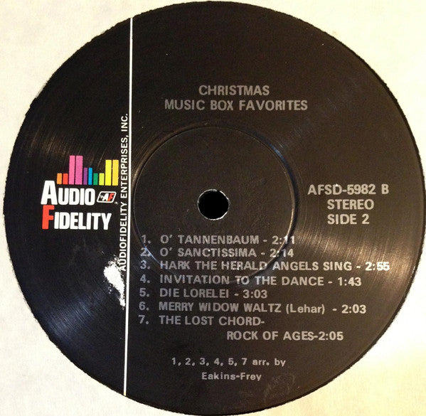Various : Christmas Music Box Favorites (LP, RE, Scr)