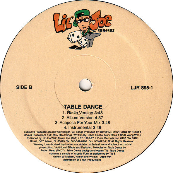 The 2 Live Crew : Be My Private Dancer / Table Dance (12")