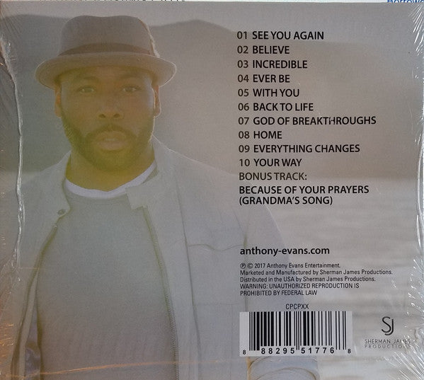 Anthony Evans : Back To Life (CD, Album)