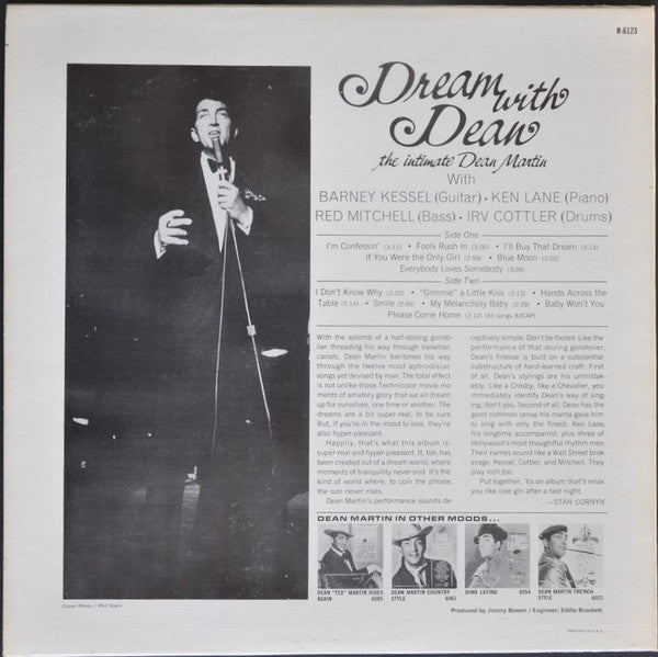 Dean Martin : Dream With Dean - The Intimate Dean Martin (LP, Album, Mono, Pit)