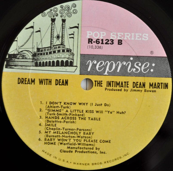 Dean Martin : Dream With Dean - The Intimate Dean Martin (LP, Album, Mono, Pit)