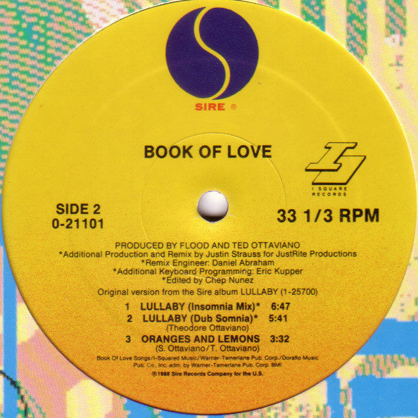 Book Of Love : Lullaby (12", Maxi, Com)