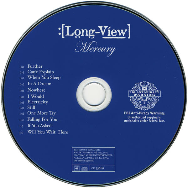 Longview : Mercury (CD, Album)