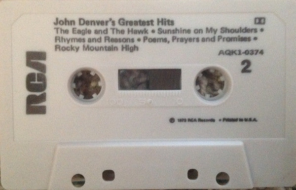 John Denver : John Denver's Greatest Hits (Cass, Comp, RE, Cov)