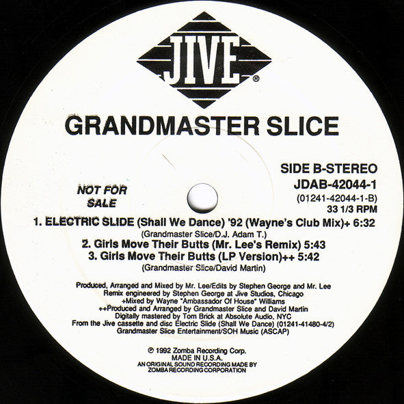 Grandmaster Slice : Electric Slide (Shall We Dance) '92 (12", Promo)