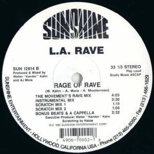 L.A. Rave : Rage Of Rave (12")