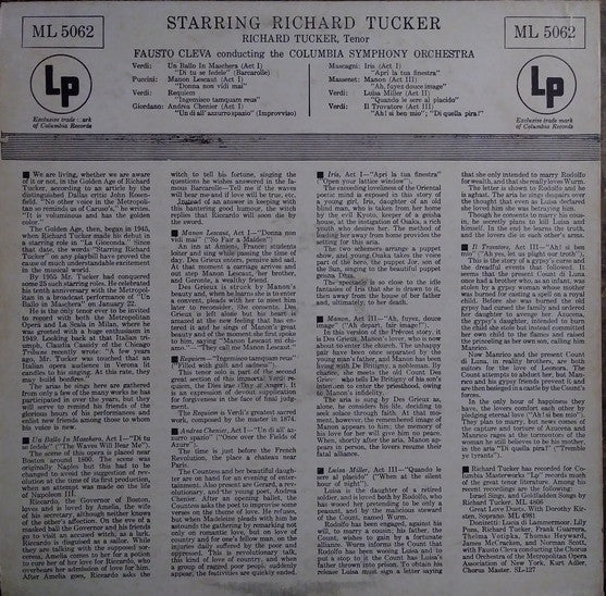 Richard Tucker (2) : Starring Richard Tucker (LP, Album)