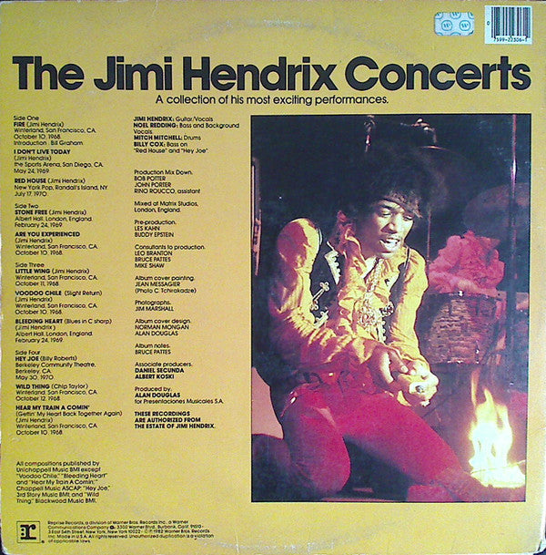 Jimi Hendrix : The Jimi Hendrix Concerts (2xLP, Gat)