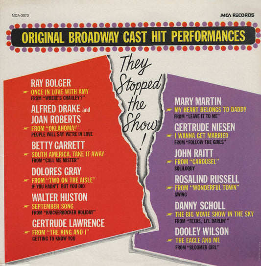 Various : They Stopped The Show! (LP, Album, RE)