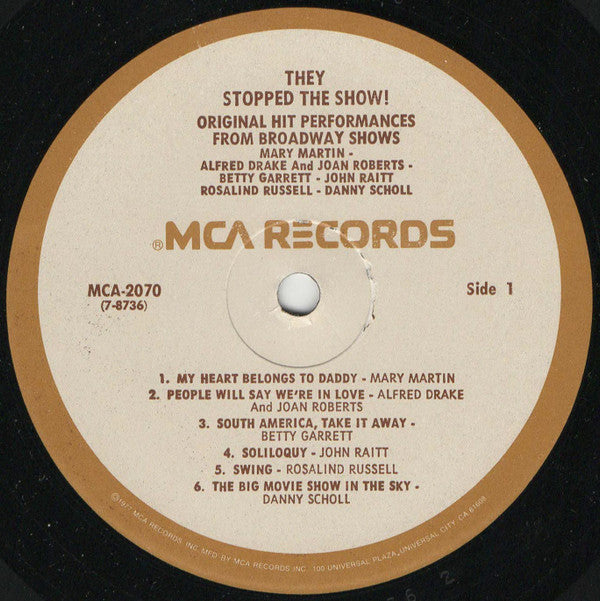 Various : They Stopped The Show! (LP, Album, RE)