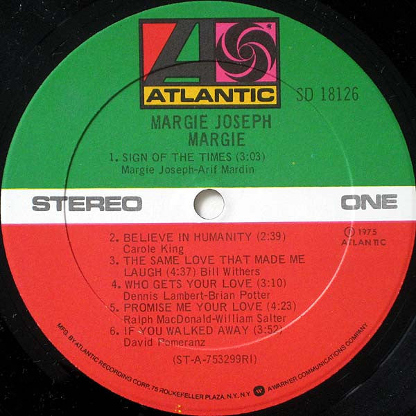 Margie Joseph : Margie (LP, Album, P/Mixed, RI )